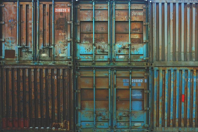 Container Stack Fell Down in Rough Weather
