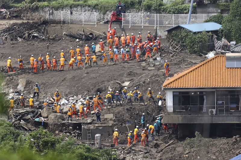 Mudslide Strikes Atami in Japan