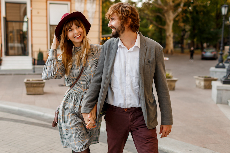 A Stylish Couple in the Park